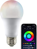 Satco S11254 Starfish 10-Watt A19 WiFi Smart LED Color-Changing Light Bulb, Works with Siri, Alexa, Google Assistant, SmartThings, 2700K-5000K, 800 Lumens