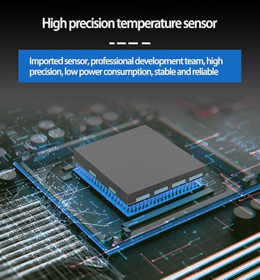 PHOVOLT WiFi Refrigerator Thermometer: Digital Fridge Thermometer, LCD Display,App Notification, Remote App Monitor for Pool, Hot Tub, Fish Tank (Temperature)
