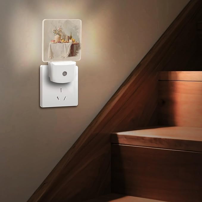 Plug in Night Light with LED & Smart Light Sensor, The Ideal Home Auto-On/Off Night Lights Plug Into Wall for Bedroom, Bathroom, Hallway, Stairway