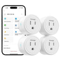 GHome Smart Plug 15A 5G Hz and 2.4GHz Wi-Fi, Compatible with Alexa & Google Home & IFTTT, No Hub Required, UL/ETL/FCC Certified,Remote Control, Timer,White [4 Pack]