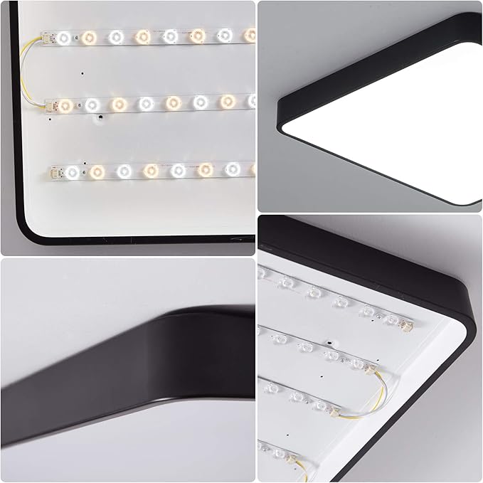 Ganeed 36W LED Ceiling Light,15.7 inch Square led Ceiling Light,Cool White Flush Mount Ceiling Fixture,Energy Saving Ceiling Lamp for Dining Room Kitchen Hallway Stairways