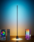 Corner Floor Lamp, Smart RGB LED 60 Inch Standing Lamp with 344 LEDs, App & Remote Control, 16 Million Colors & Music Sync for Bedroom, Gaming Room, Home Decor, Modern Ambient Lighting