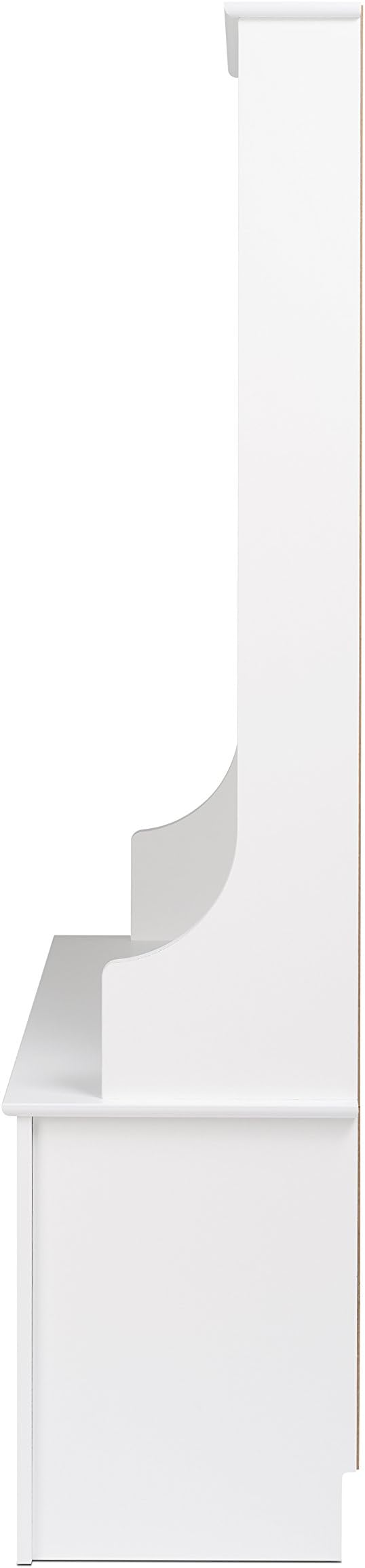 Prepac Entryway Organizer, Coat Rack, Hall Tree features 4 Hooks for Coat Storage, & Hanging Bags; Furniture for Entryway with Bench & 15 Cubbies for Shoe Storage, 38” W x 68” H x 15.5” D, White