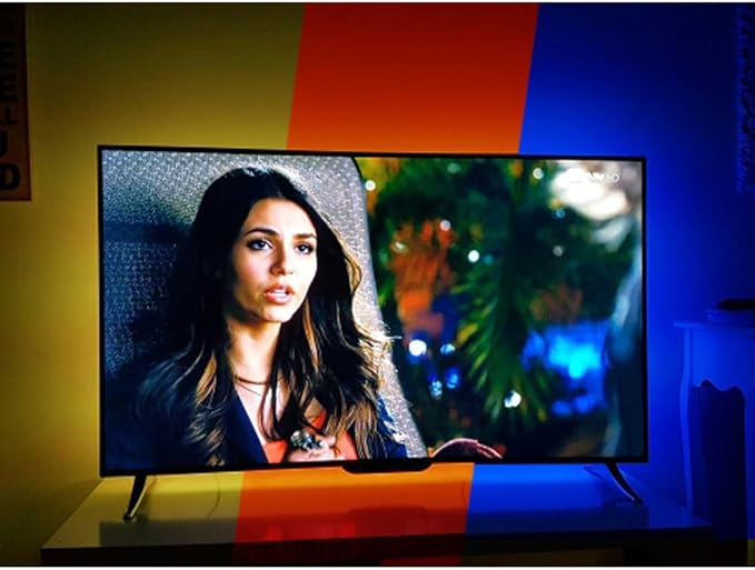 USB TV Backlight RGB LED Neon Accent Lights Strips for 32 to 43 inch HDTV Bias Lighting with Remote - USB Powered TV Behind Lighting LED Strip