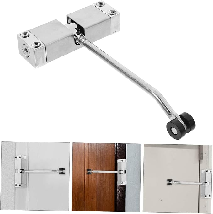 DOITOOL Heavy-Duty Stainless Steel Automatic Door Closer Adjustable Closing Mechanism for Residential and Commercial Use Spring-Loaded Design 1-Pack