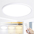 20 Inch LED Flush Mount Ceiling Light,48W Ultra-Thin Modern Round Light Fixture with Remote,Dimmable 3000K-6000K,White,4800LM,Memory & Night Light Mode for Bedroom, Kitchen,Living Room