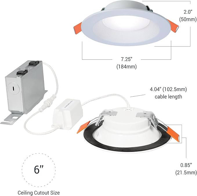 HAL0 6" Smart Wi-Fi® Recessed Canless LED Downlight 4-Pack, Connected by WiZ Pro - RLWZC612-4PK