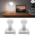 2 Pack Stick-Up Battery Operated Light Bulb, Wireless LED Closet Light Bulb, Self Adhesive Wall Mounted Light Fixture with Pull Chain for Cabinet Bedroom Living Room Kitchen, Milk White Cover
