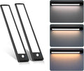 68 LED Motion Sensor Under Cabinet Lights, 3 Color Temps Indoor Dimmable Closet Light, Rechargeable Wireless Magnetic Strip Lights Night Light for Hallway, Stairway, Drawers, Wardrobe(2 Pack, 10 inch)