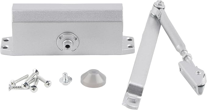 TOPINCN Adjustable Automatic Door Closer, Heavy Duty Door Closer Hydraulic Buffer Spring Closer for Home Positioning