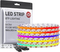 BTF-LIGHTING FCOB COB WS2811(WS2812B) IC RGB 180LED/m 720IC LED Strip DC5V 13.1FT Individual Addressable Flexible High Density Uniform Light Dream Chasing Color 10mm Width(NO Adapter or Controller)