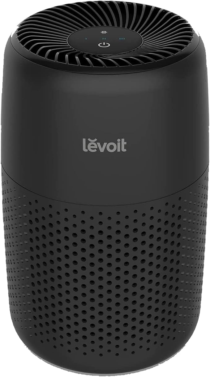 LEVOIT Air Purifiers for Bedroom Home Dorm, AHAM Verified, 3-in-1 Filter Cleaner With Aroma Pad, Filters Smoke, Allergens, Pet Dander, Odor, Dust, Office, Desktop, Core Mini-P, Black