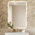28" x 36" Backlit LED Bathroom Mirror, Smart Touch Switch, Anti-Fog Mirror, 3-Color Dimmable Lighting, CRI≥93, Wall-Mounted Vanity Mirror with Lights for Modern Bathroom (Horizontal/Vertical)