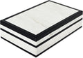 Handicrafts Home Decorative Storage Box with Lid – Black White Modern Remote Holder Box, Coffee Table Organizer, Decorative Storage Box for Living Room & Desk – Mono Court 10 x 6 x 2.5