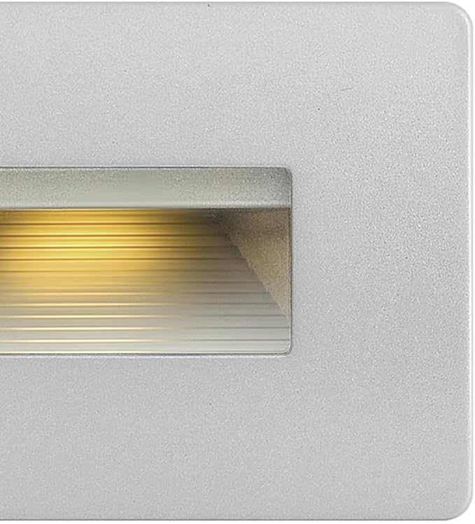 Hinkley Landscape Lighting Luna 15508TT Horizontal 12v Step Light, Low-Voltage, 2700K, Fits Standard Gang Junction Box, Integrated LED, Titanium