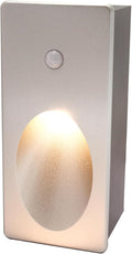 Inductive Step Lights, With Adjustable Color Temperature (2700k/4000k/6000k), 3w, Recessed Installation/Suitable For Stairs, Corridors, Aisles, Bedrooms, Glare-Free, Aluminum Casing (Matte Silver)