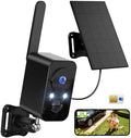 4G SIM Cellular Security Cameras Wireless Outdoor/Indoor with Solar Panel: No WiFi Battery Operated Camera for Home Security with 2-Way Audio - Color Night Vision House CCTV Cam