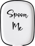 Ceramic Spoon Rest for Stove Top, Large Spoon Holder for Kitchen Counter, White Coffee Spoon Rest, Heat-Resistant Cooking Utensil Rest, Modern Farmhouse Kitchen Décor