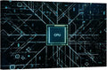 LSIUHWUWI CPU and Circuit Board Wall Art Painting for Living Room Decor Flying CPU and Installation in Center Circuit Board Canvas Prints Artwork Wall Decor Large Size Framed Ready to Hang 24x36 INCH