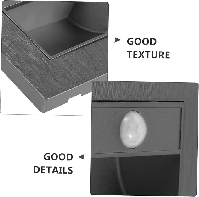 BESTOYARD LED Motion Sensor Step Light Recessed Indoor Lights for Stairs Aisles and Hallways Soft Warm Lighting for Bathrooms and Bedrooms Easy Installation