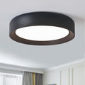 15.75 Inch Dimmable Black Flush Mount LED Ceiling Light,Modern Round Close to Ceiling Lighting for Living Room,Bedroom,Kitchen,Laundry Room