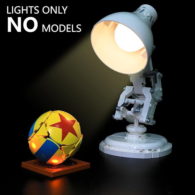 Lighting Compatible with Lego Ideas Pixar Luxo Jr. 21357, Touch Dimmer Switch Lighting Accessories for Lego Pixar Lamp(Model NOT Included)