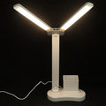 LIFKOME Eye-Protecting LED Desk Lamp with USB Charging Capacitive Control Dimming Flexible Arm for Reading Gaming Makeup and Office Use Compact and Portable Design