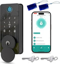 Keyless Entry Door Lock, Biquole Smart Lock with App Control, Fingerprint Door Lock, Electronic Keypad Deadbolt, Auto & One Touch Lock | Digital Smart Door Locks | Easy Installation | IP54 Waterproof