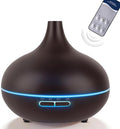 Rechargeable Diffuser for Essential Oils Large Room, 450ml Battery Operated Essential Oil Diffuser with Remote Control, Aromatherapy Oil Diffuser with Timer, 7 Colors Light humidifiers for Home&Office