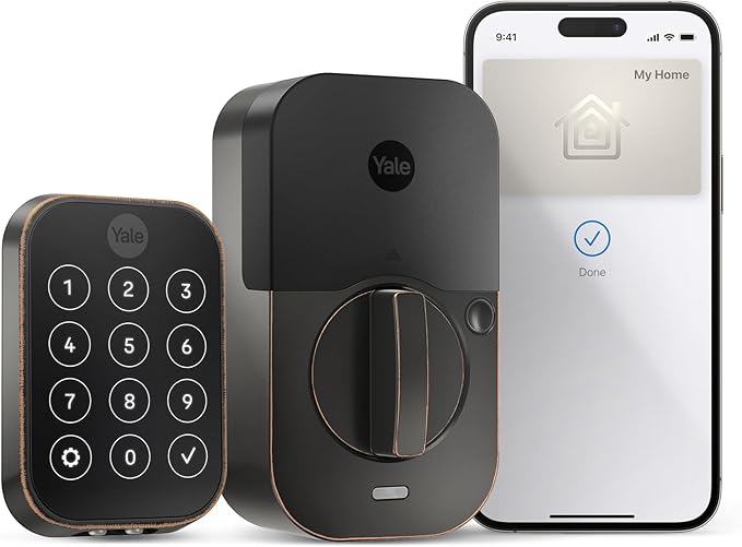 Yale Assure Lock 2 Plus Apple Home Keys Deadbolt (Tap to Open), Oil Rubbed Bronze Key-Free Smart Entry Door Lock with Wi-Fi Connected Touchscreen Keypad for Code Entry, YRD450-N-WF1-0BP
