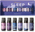 Folkulture Sleep Essential Oils Set for Diffuser | Set of 6 Aromatherapy Oils for Better Sleep, Relaxation & Meditation | Lavender, Rosemary, Peppermint & Calming Blends | Self Care Gift for Her & Him