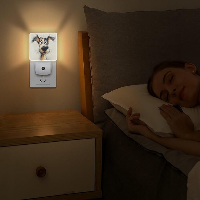 Night Lights Plug Into Wall, Line of Life LED Smart Light Sensor Night Light Auto Dusk to Dawn for Hallway, Bedroom, Bathroom, Stairway