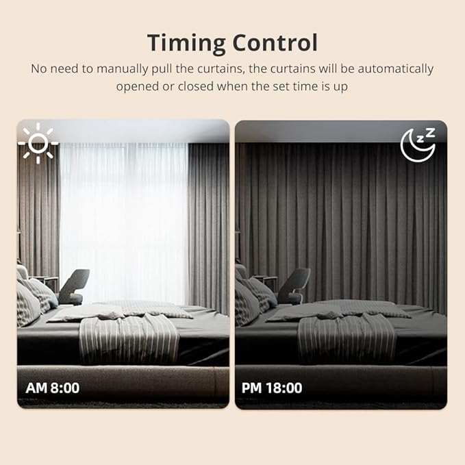 Smart Curtains System, Electric Curtain Track Works with Apple Homekit, Automatic Curtain Opener with Electric Curtain Tracks, Compatible with Alexa Google Home Apple Home (7.1M (279.5 inch))