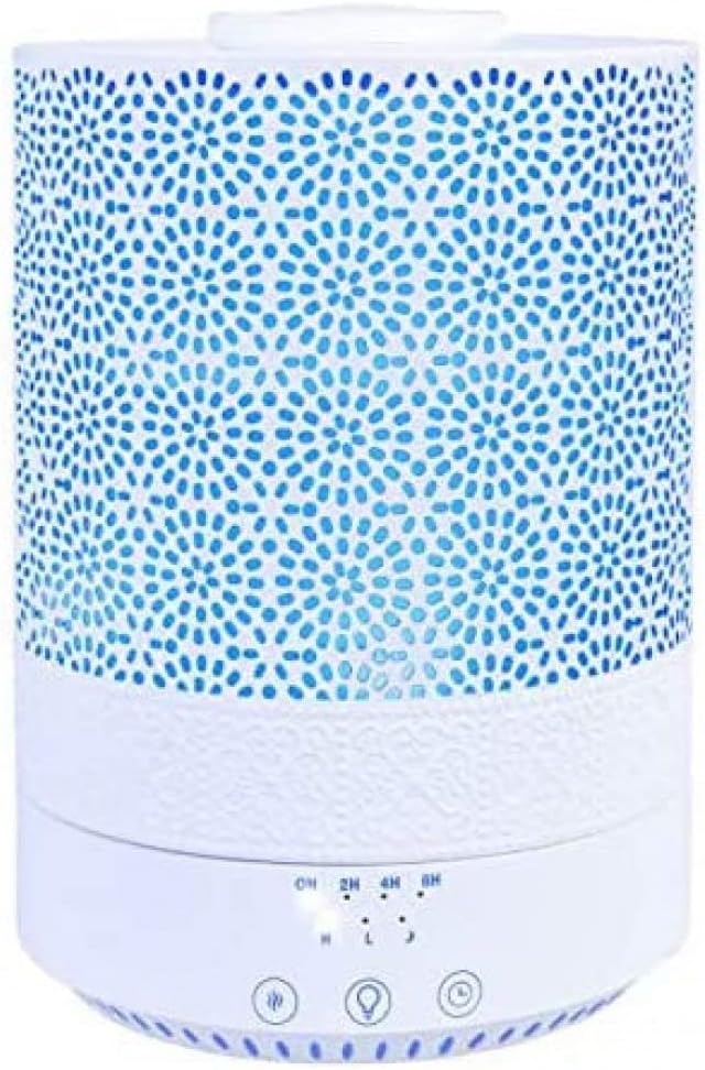 BlueHills Premium Large 2500 ML and 2000 ML XL Essential Oil Diffusers Humidifier Combo Set of 2 for Large Room Home with Décor LED Lights Great Gift – White