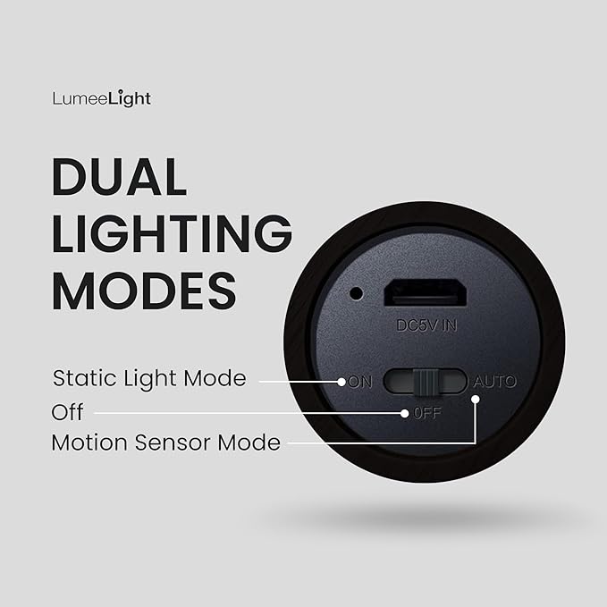 Motion Sensor Night Lights, Magnet Body Hallway Rechargeable LED Wireless Wall Sconces, Portable Decor Battery Powered Indoor Torch Lighting for Bedroom (Black 2PCS)