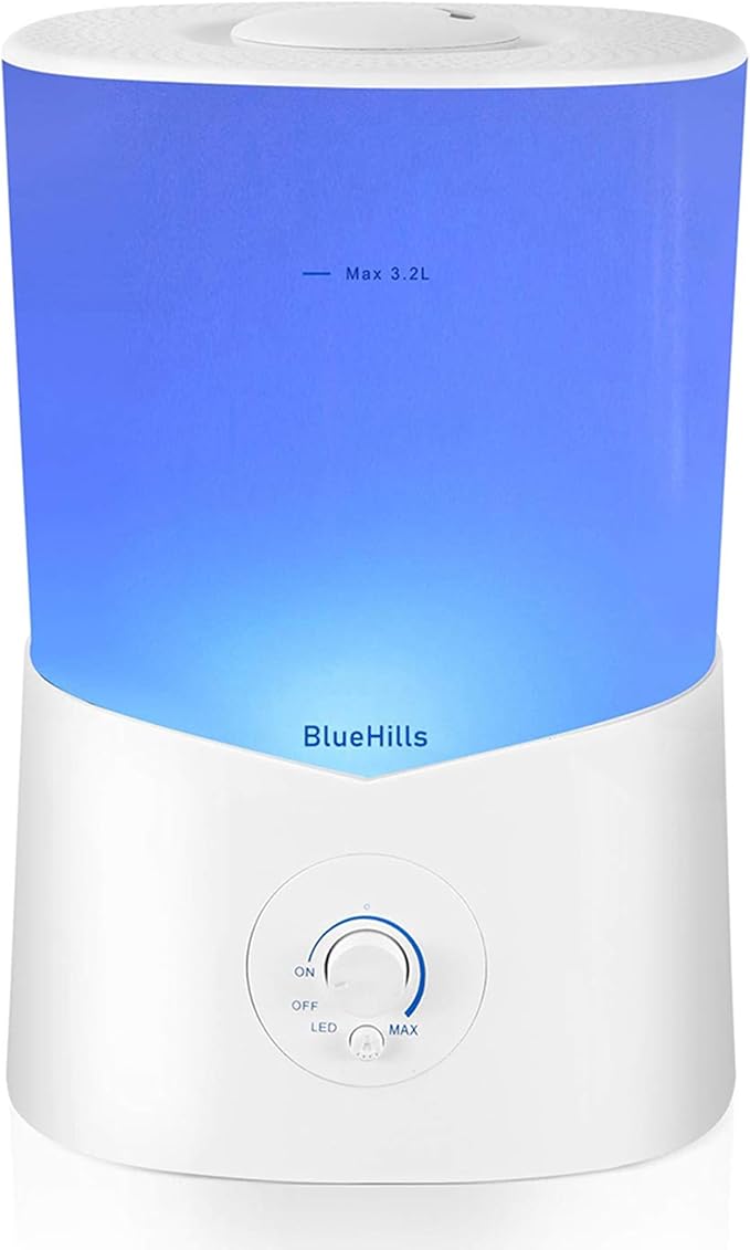 BlueHills Premium Set of Two Large 3000 ML and 4000 ML XL Essential Oil Diffusers Humidifier Combo for Large Room Home with Décor LED Lights Great Gift – Value Pack of White