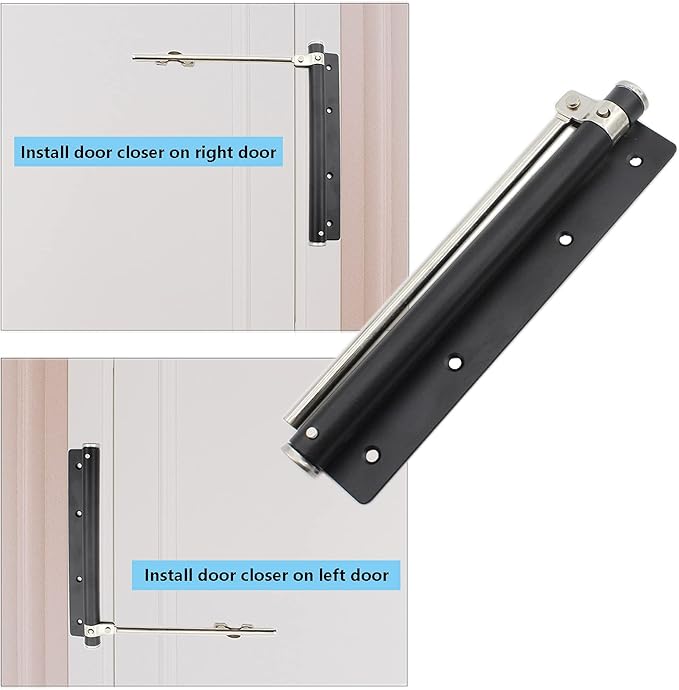 Heavy Duty Automatic Screen Door Closer - Safety Spring for Storm Door, Steel With Adjustable Closing Speed, Smooth and Quiet for Hinge Door