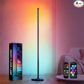 RGBICWW Corner Floor Lamp,3000 Lumen Smart Modern Floor Lamp with 16 Million DIY Colors and App & Remote Control with Music Sync Color-Changing Ambient Lighting for Living Room Lighting, Party