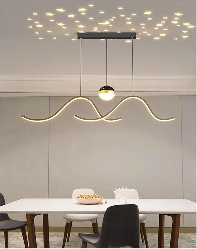 Modern Dining Room Lamparas Decoracion Smart Pendant Lights Decoration Chandeliers Compatible with Dining Room,for Living Room,OneColor