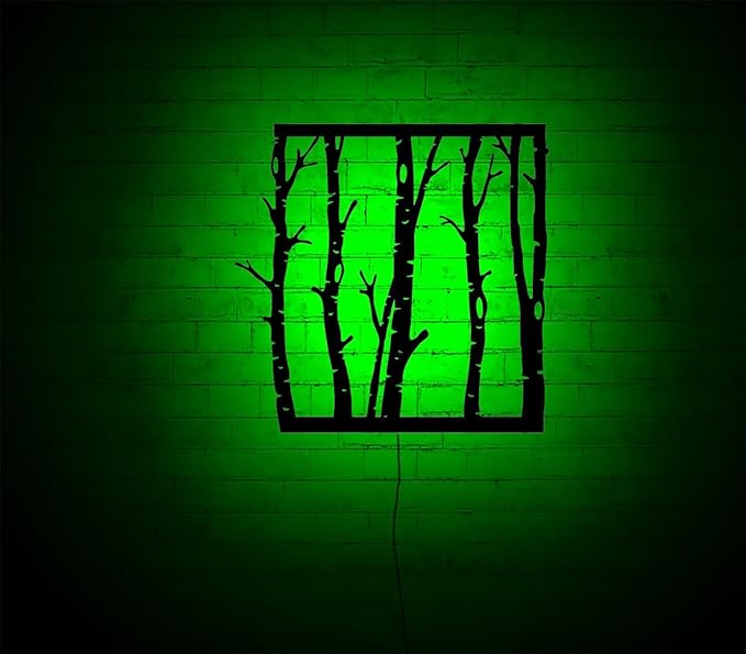 Led Tree Branch Lights For Wall, Tree Branches Lighted-Up Wall Art With Rgb Color Changing Led, Metal Wall Decor, Rgb Lights, Home Decor, Birthday Gift, Personalized Gifts, 6 inches
