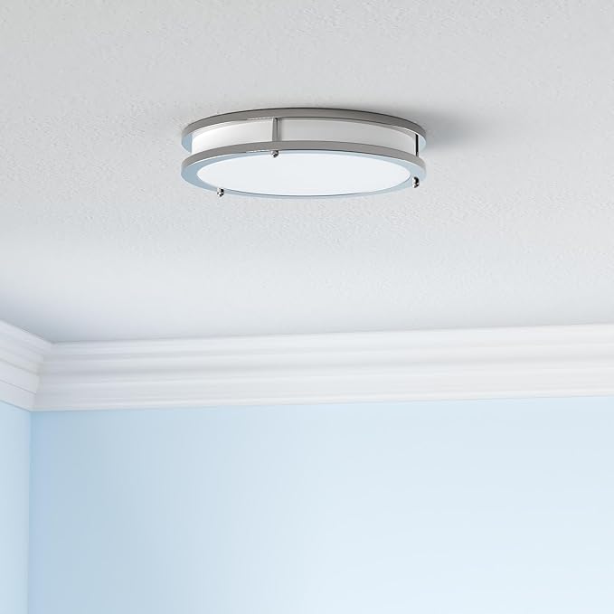 36W 3600lm Super Bright LED Light Fixtures, 2PACK Modern Flush Mount Ceiling Lights Daylight White 5000K, 13 Inch Dimmable Lamps for Kitchen Bathroom Hallway Bedroom, Brushed Nickle