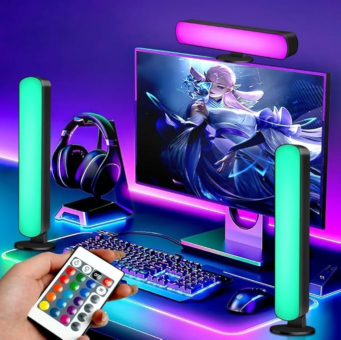 4-Pack RGB Smart LED Music Sync Light - App Controlled Ambient Lamp for TV, PC, Gaming & Decor