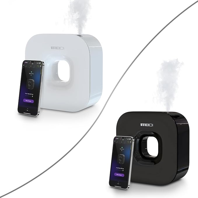 MEIDI Waterless Essential Oil Diffuser - Bluetooth Cordless Aromatherapy Diffuser with App Control
