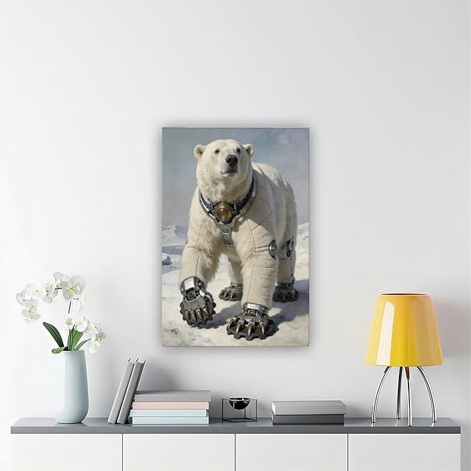 Framed Futuristic Fantasy Wall Art for Living Room TV Wall Modern Tech Style Home Decor 08x12inch(20x30cm)