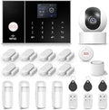 PGST WiFi Alarm System with 2MP HD Security Camera,Wireless Home Security Systems with Door/Window Sensors,Remote,Tuya APP Instant Alerts for Villa,Apartment,Pets,Kids Safety,No Monthly Fee