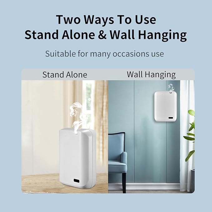 Zunate Smart Scent Air Machine 150ML, APP Controlled Silent Wall Mount Diffuser for 2152.78 Sq.Ft, Ideal for Hotels, Offices & Commercial Spaces (White)
