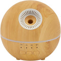2-in-1 Air Humidifier & Aroma Diffuser Home Fragrance Room Decor Essential Oil Diffuser Humidifiers for Bedroom LED Light Color Changing Car Air Freshener (Light Wood-2)