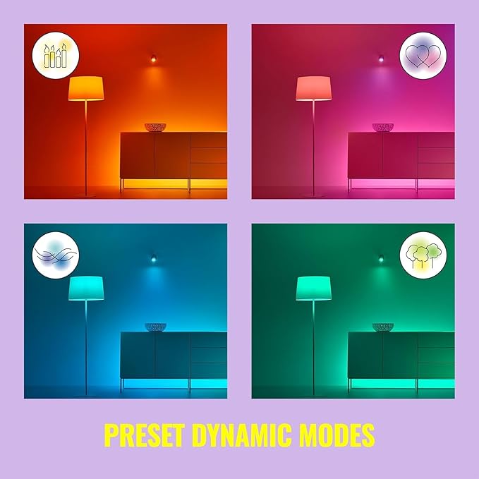 WiZ Connected 3FT RGB Wi-Fi LED Smart Color Changing Light Strip Extension - Connects to Your Existing 2.4Ghz Wi-Fi - Control with Wiz Connected App