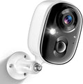 Security Camera Wireless Outdoor 2K Battery Powered Color Night Vision WiFi Waterproof Surveillance Camera 2 Way Talk Motion Detection Spotlight Alarm SD/Cloud Storage for Home Security Indoor Kid Pet