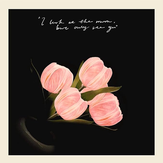 Flower Table Lamp Tulip Desk LED Night Light for Home Living Room Decor Artificial Flower with Vase Table Centerpieces for Birthday Holiday Party Wedding Room Decoration (Pink)…
